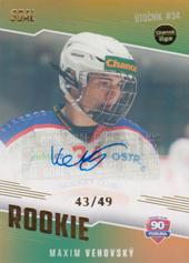 Vehovský Maxim 22-23 GOAL Cards Chance liga Rookie Autograph #RO-17
