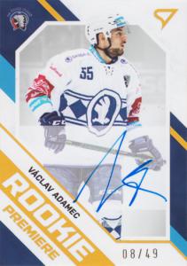 Adamec Václav 21-22 Tipsport Extraliga Rookie Premiere Auto #RP-26