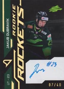 Dubravík Jakub 24-25 Tipos Extraliga Rookie Rockets Gold Auto #RRS-DU