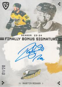 Rohan Martin 23-24 GOAL Cards Finally Bonus Signature Silver #S-SO2
