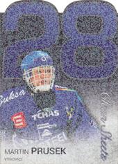 Prusek Martin 17-18 OFS Classic Statistics Die Cut Clean Sheets Rainbow Dotted #CS-12