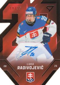Radivojevič Luka 2025 Hokejové Slovensko Team 20 Auto #SDS-LR Radivojevič Luka 2025 Hokejové Slovensko Team 20 Auto #SDS-LR
