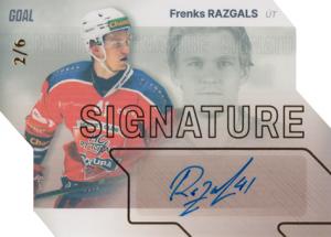 Razgals Frenks 23-24 GOAL Cards Chance liga Signature Gold #S-69