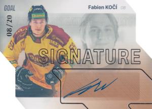 Kočí Fabien 23-24 GOAL Cards Chance liga Signature Silver #S-24