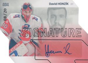 Honzík David 23-24 GOAL Cards Chance liga Signature Silver #S-43