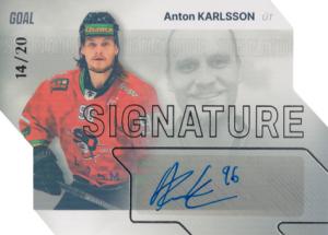 Karlsson Anton 23-24 GOAL Cards Chance liga Signature Silver #S-49