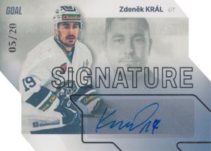 Král Zdeněk 23-24 GOAL Cards Chance liga Signature Silver #S-89