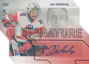 Zdráhal Jan 23-24 GOAL Cards Chance liga Signature Silver #S-94