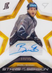 Beránek Ondřej 2025 Tipsport ELH Play Off Stars of the Season Gold Auto #SS-OB