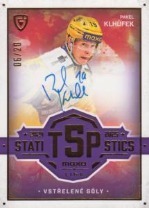 Klhůfek Pavel 25-26 GOAL Cards Maxa liga Statistics Auto #TOP-6