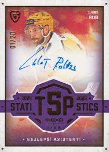 Rob Luboš 25-26 GOAL Cards Maxa liga Statistics Auto #TOP-13
