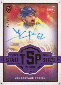 Krisl Jiří 25-26 GOAL Cards Maxa liga Statistics Auto #TOP-26