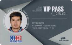 Rittich David 2018 MK Reprezentace VIP Pass Silver #VV6