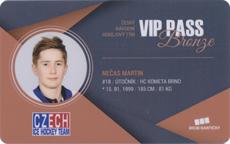 Nečas Martin 2018 MK Reprezentace VIP Pass Bronze #VV11