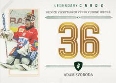 Svoboda Adam 2023 Legendary Cards Rekordy ELH Základní část Emerald #ZC-WS1